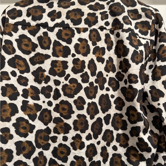 Leopard Print Button-Up Blouse - Picture 5 of 5